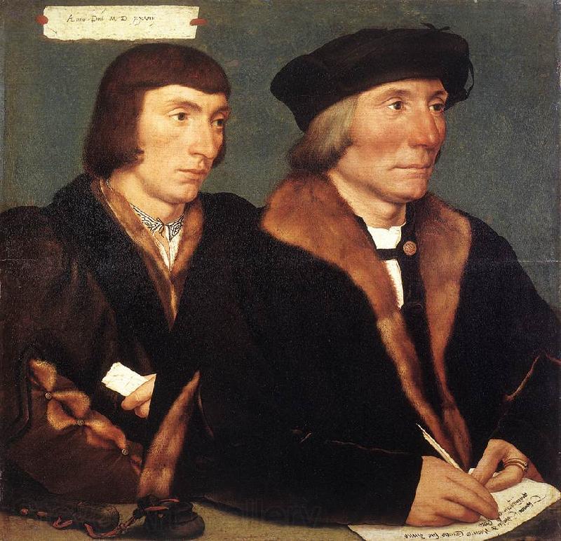 HOLBEIN, Hans the Younger Double Portrait of Sir Thomas Godsalve and His Son John Germany oil painting art